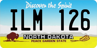 ND license plate ILM126