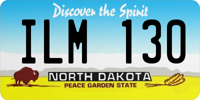 ND license plate ILM130