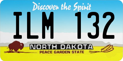 ND license plate ILM132