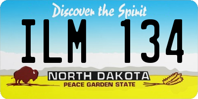 ND license plate ILM134
