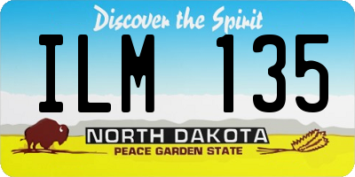ND license plate ILM135