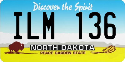 ND license plate ILM136