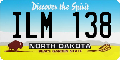 ND license plate ILM138