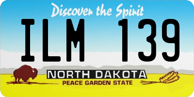 ND license plate ILM139