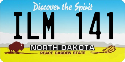 ND license plate ILM141