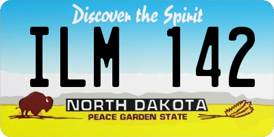 ND license plate ILM142