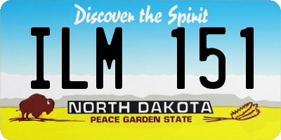 ND license plate ILM151