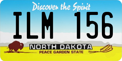 ND license plate ILM156