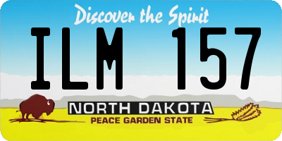 ND license plate ILM157