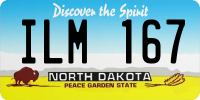 ND license plate ILM167