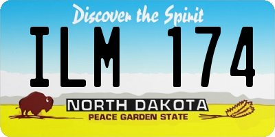 ND license plate ILM174
