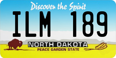 ND license plate ILM189