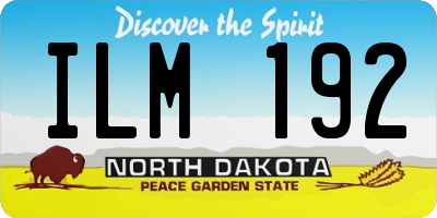 ND license plate ILM192