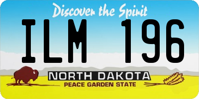 ND license plate ILM196