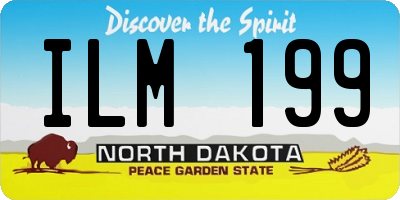 ND license plate ILM199
