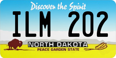ND license plate ILM202