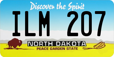 ND license plate ILM207
