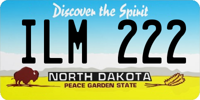 ND license plate ILM222
