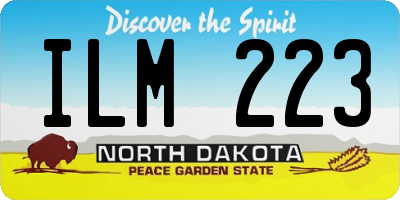 ND license plate ILM223
