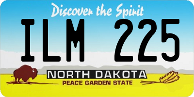 ND license plate ILM225