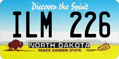 ND license plate ILM226