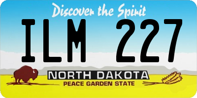 ND license plate ILM227