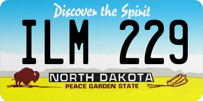 ND license plate ILM229