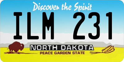 ND license plate ILM231