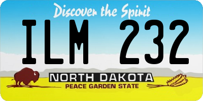 ND license plate ILM232
