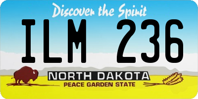 ND license plate ILM236