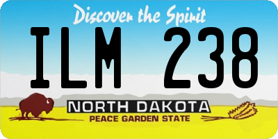 ND license plate ILM238