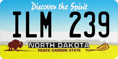 ND license plate ILM239