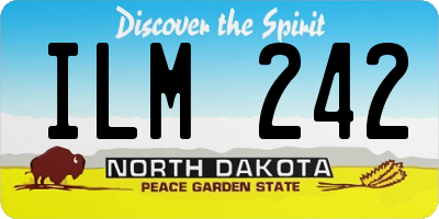 ND license plate ILM242