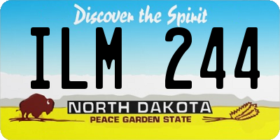 ND license plate ILM244