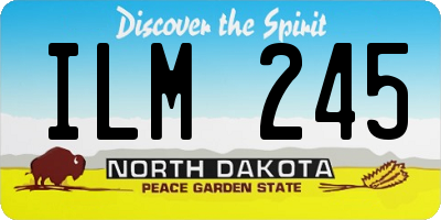 ND license plate ILM245