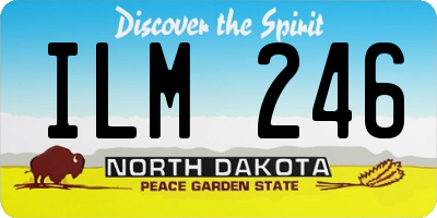 ND license plate ILM246