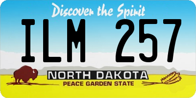ND license plate ILM257