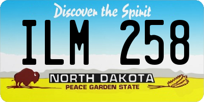 ND license plate ILM258