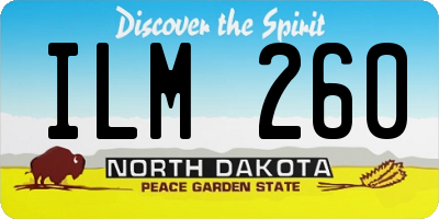 ND license plate ILM260