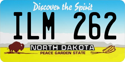 ND license plate ILM262