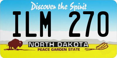 ND license plate ILM270