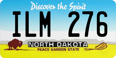 ND license plate ILM276