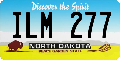 ND license plate ILM277