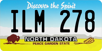 ND license plate ILM278