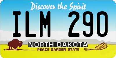 ND license plate ILM290