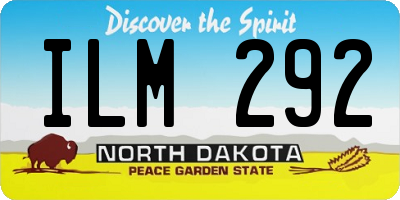 ND license plate ILM292