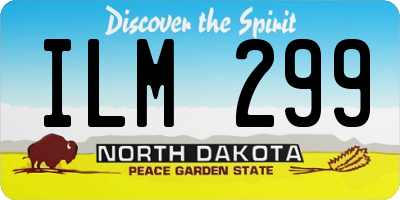 ND license plate ILM299