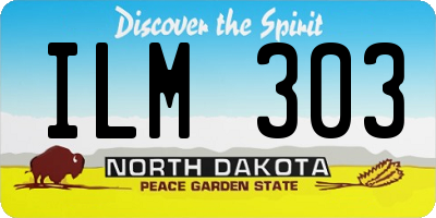 ND license plate ILM303