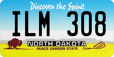 ND license plate ILM308