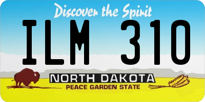 ND license plate ILM310